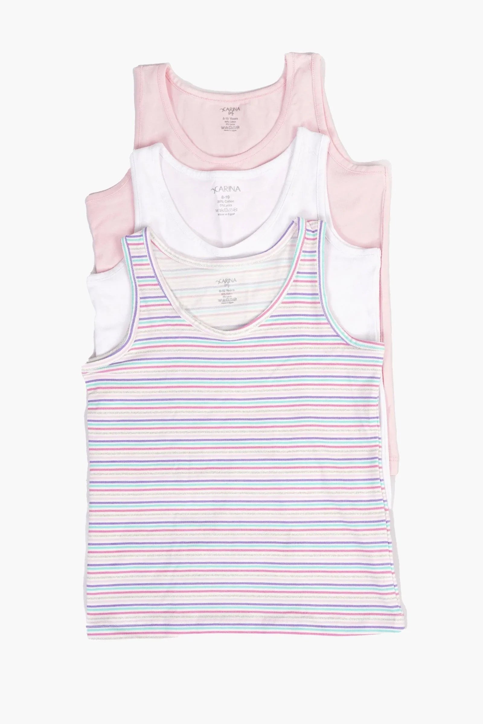 مجموعة من 3 قطع علوية أساسية للبنات - Carinasaudi.com