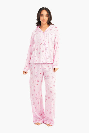 Striped print pajamas