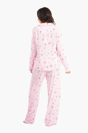 Striped print pajamas