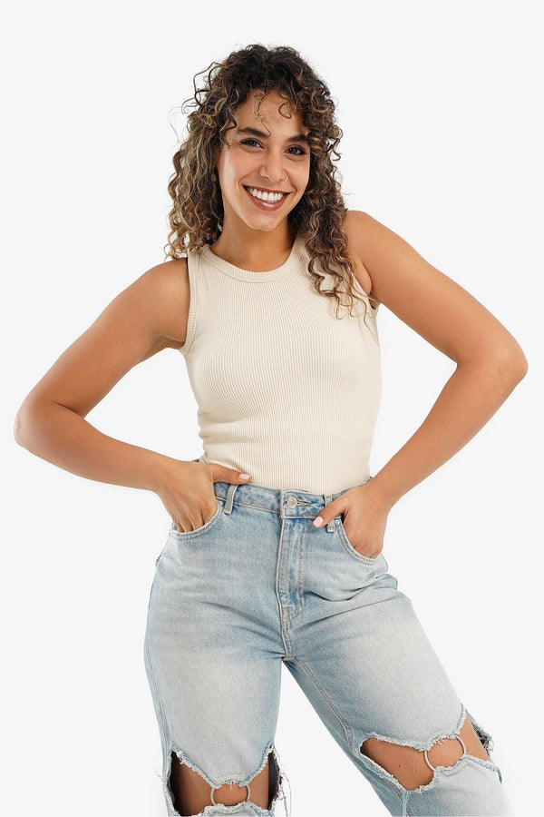 بلوزة مايكروفيبر بدون اكمام - Carinasaudi.com