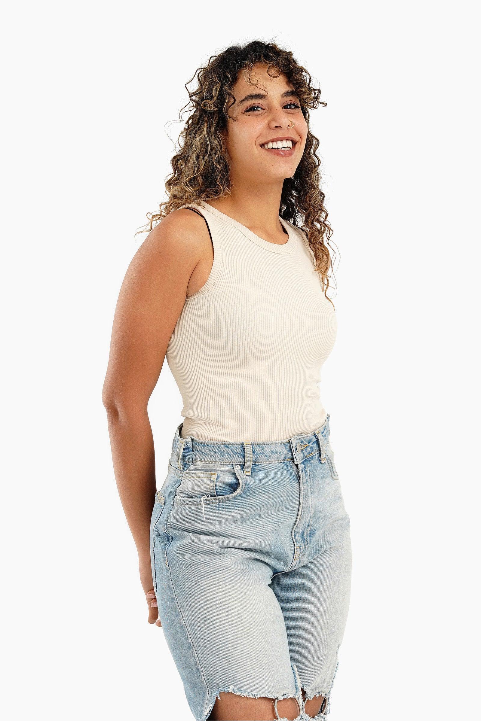 بلوزة مايكروفيبر بدون اكمام - Carinasaudi.com