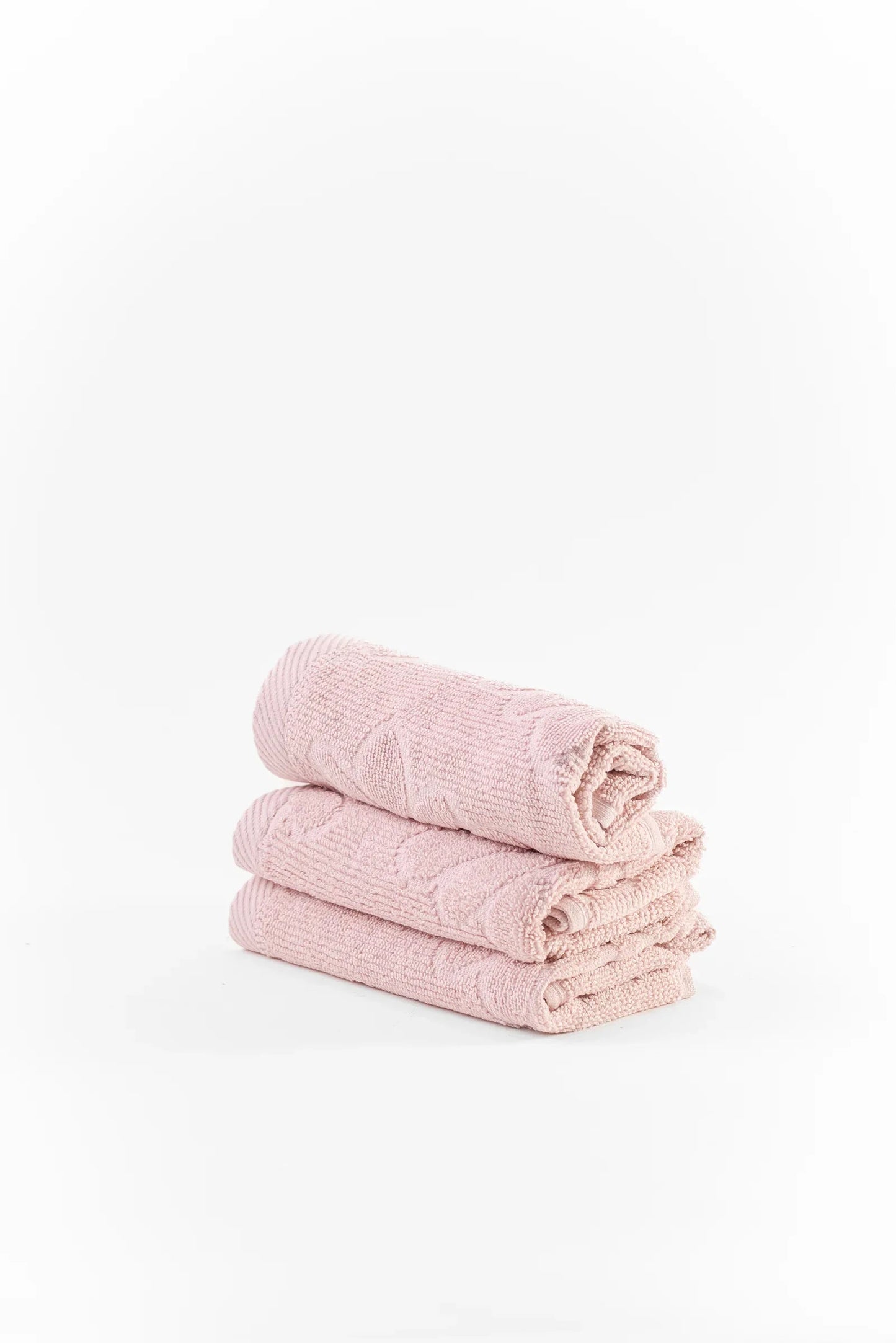 طقم مكون من ٣ مناشف مضلعة مزخرفة بالزهور - Carinasaudi.com