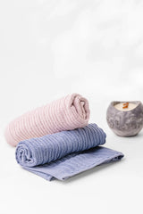 طقم مكون من ٣ مناشف مضلعة - Carinasaudi.com