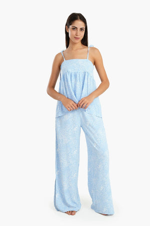 Printed spaghetti strap pajamas