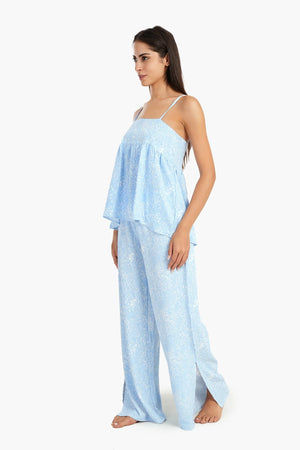 Printed spaghetti strap pajamas