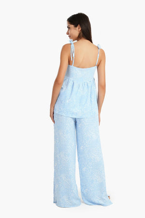 Printed spaghetti strap pajamas
