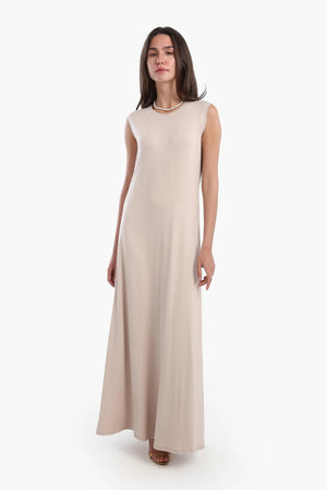 Sleeveless viscose dress