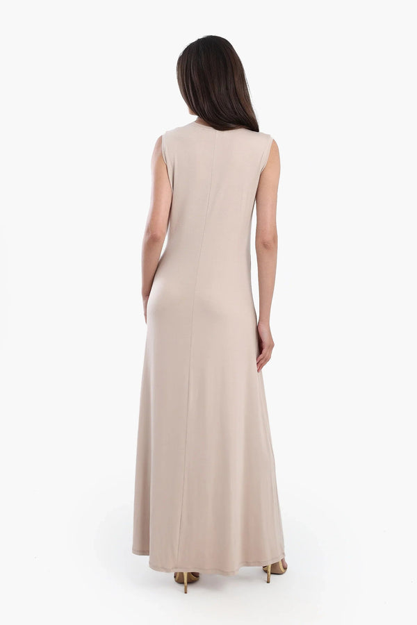 Sleeveless viscose dress