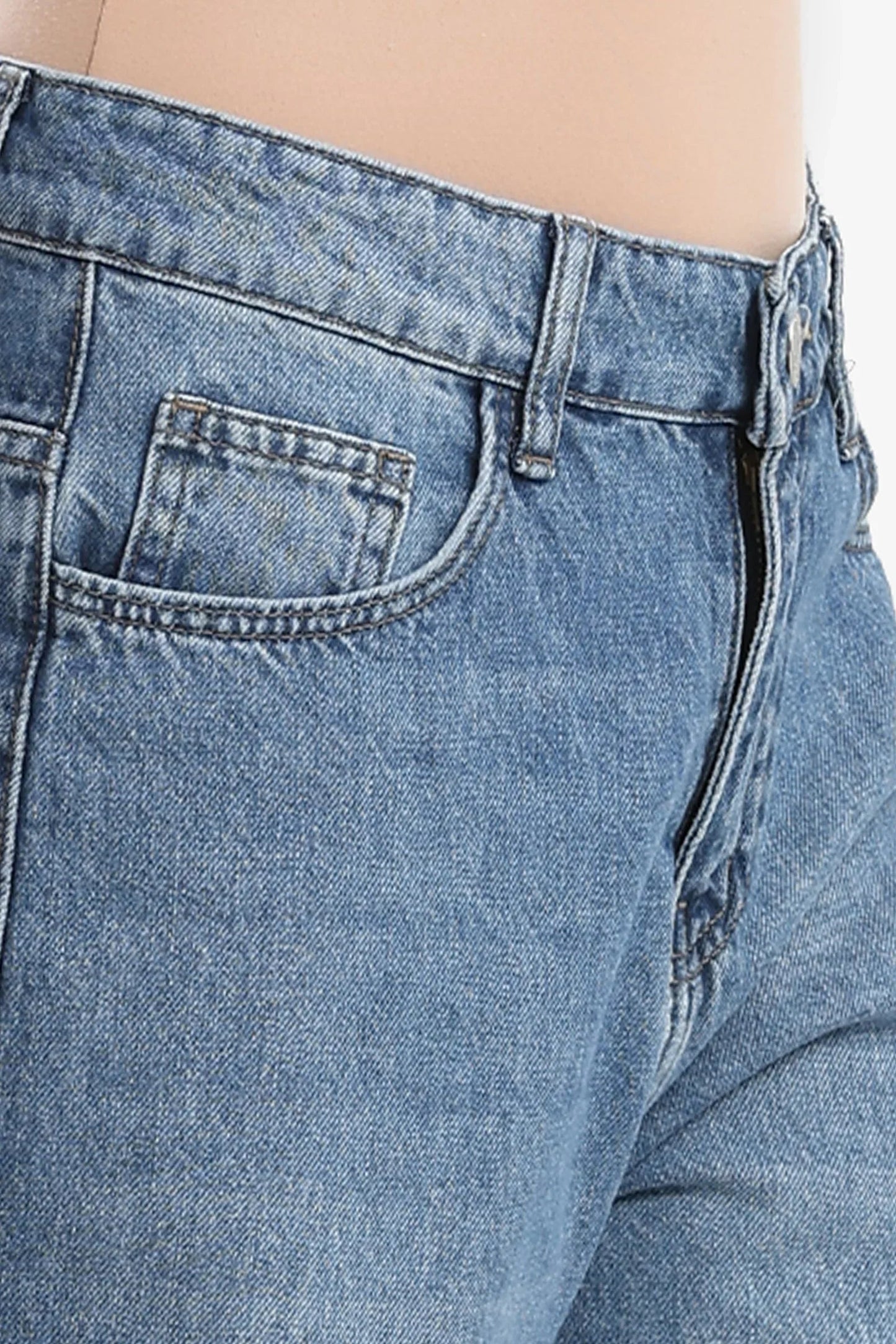 بنطال جينز  بقصة ساق واسعة - Carinasaudi.com