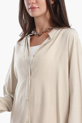 قميص فستان باكمام طويلة - Carinasaudi.com