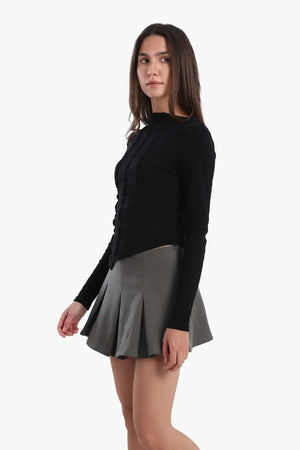 بتصميم مضلع Slim Fit توب