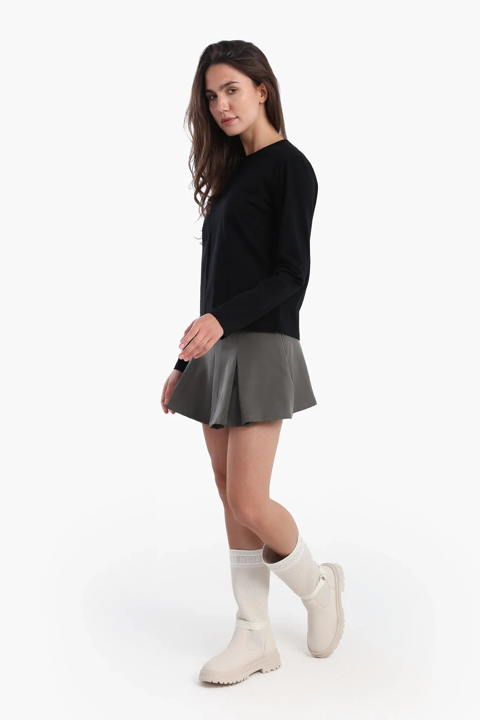 بلوزة قطنية باكمام طويلة - Carinasaudi.com