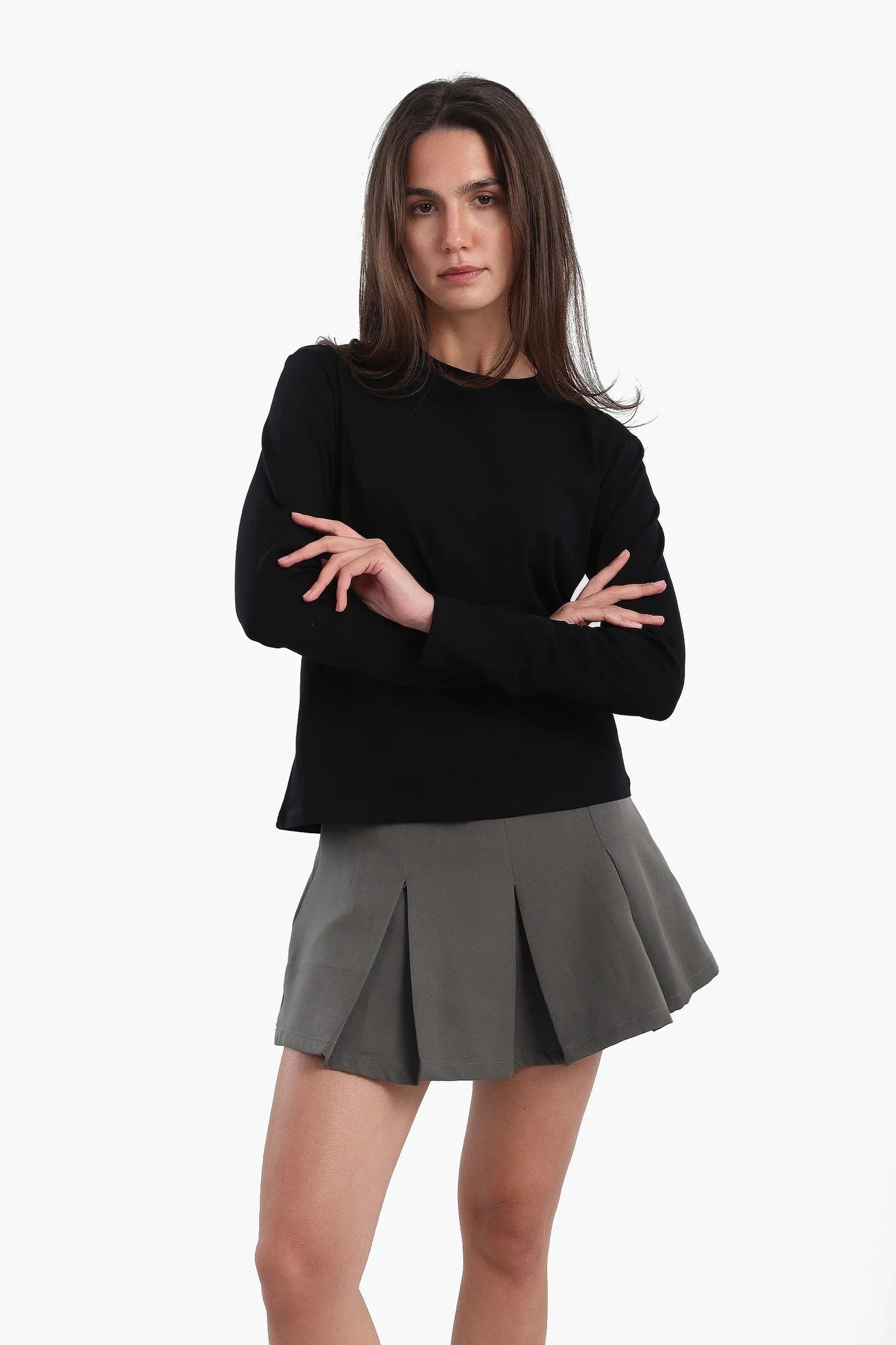 بلوزة قطنية باكمام طويلة - Carinasaudi.com