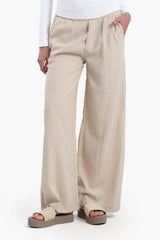 بنطال بخصر عالي و بقصة ساق واسعة - Carinasaudi.com