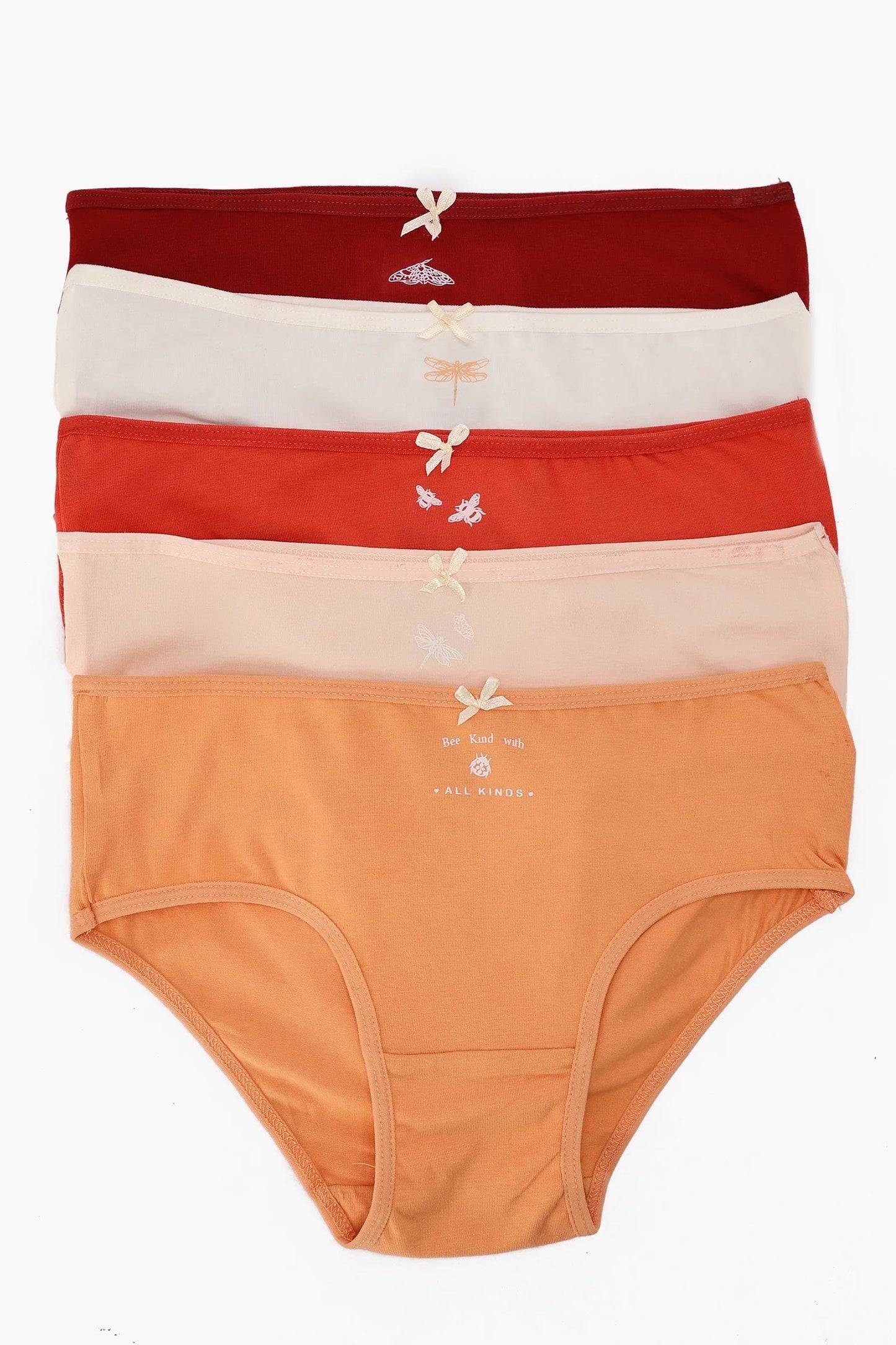 عبوة من ٥ سراويل داخلية بريف ملونة - Carinasaudi.com