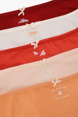 عبوة من ٥ سراويل داخلية بريف ملونة - Carinasaudi.com