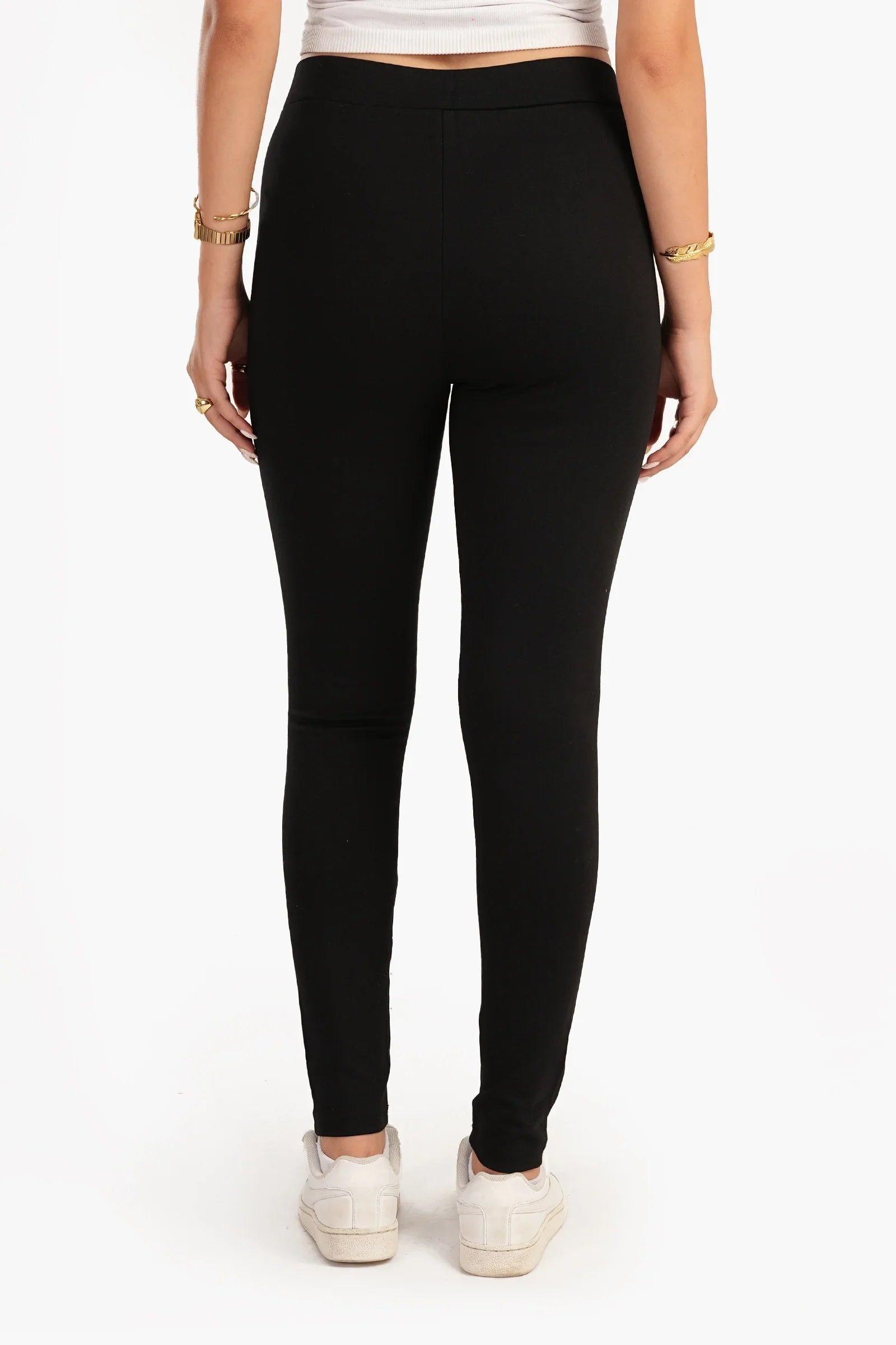 بنطال بخصر عالي بقصة ضيقة جيرسيه - Carinasaudi.com