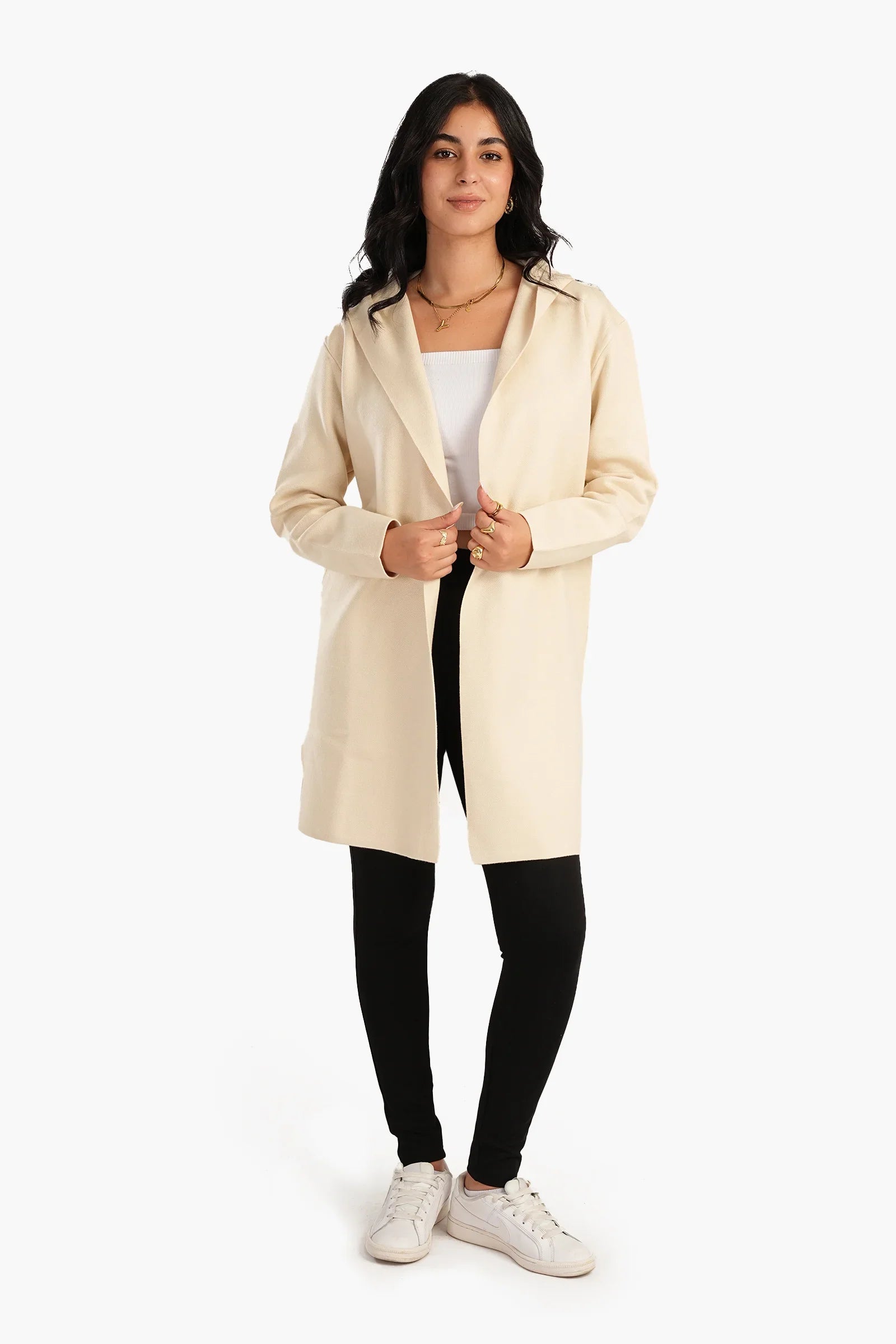 بنطال بخصر عالي بقصة ضيقة جيرسيه - Carinasaudi.com