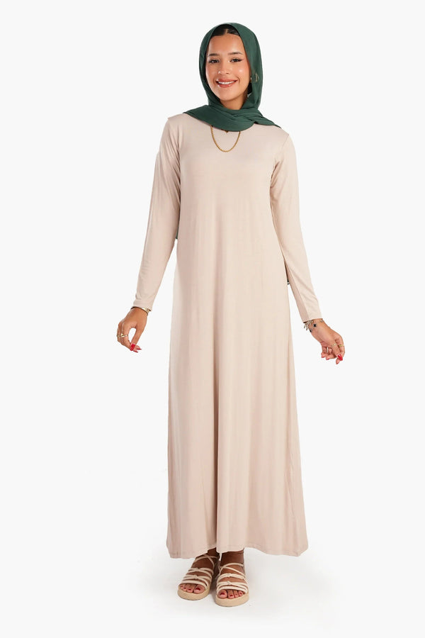 Viscose round neck dress