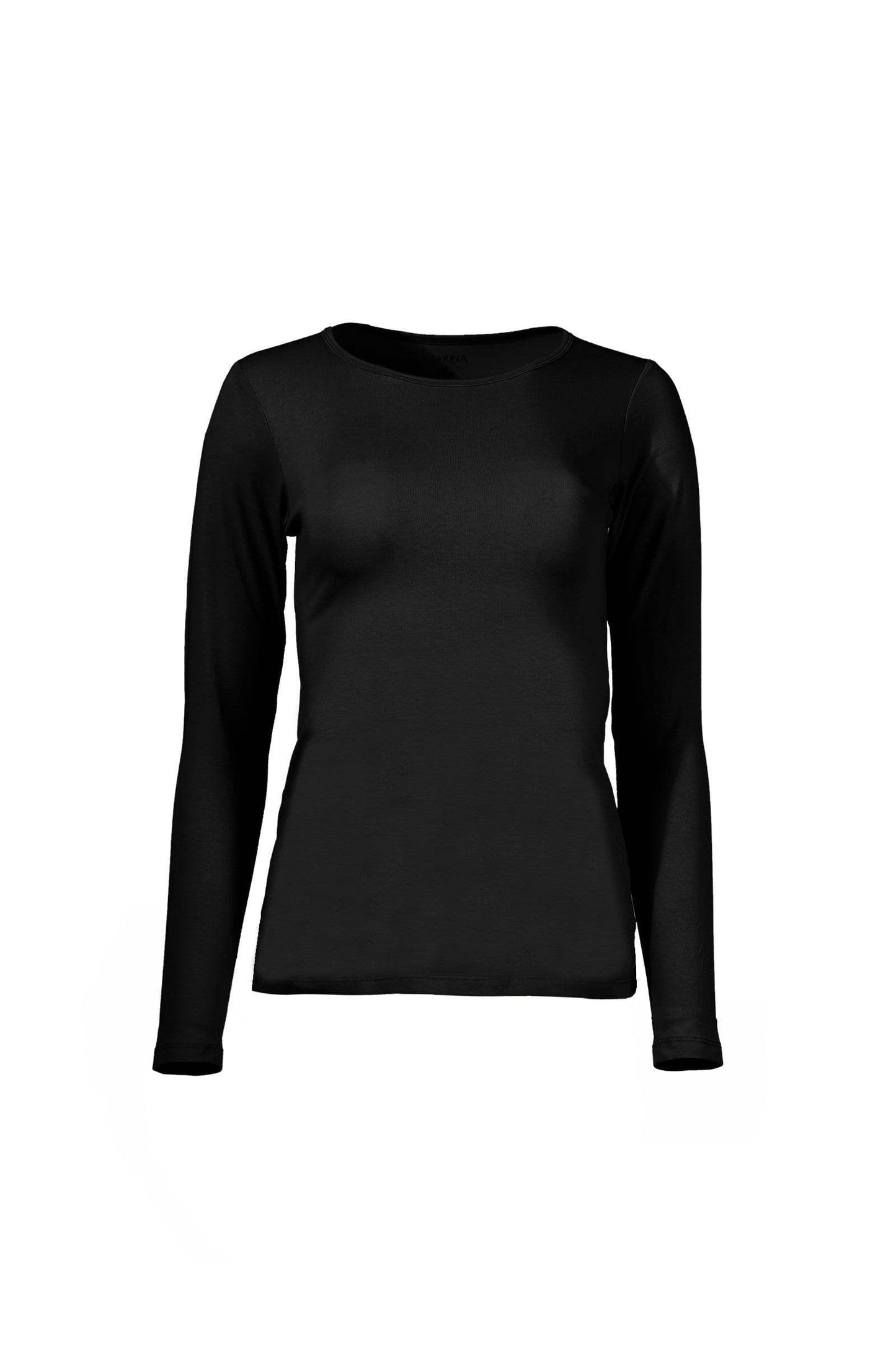 بلوزة قطنية برقبة دائرية - Carinasaudi.com