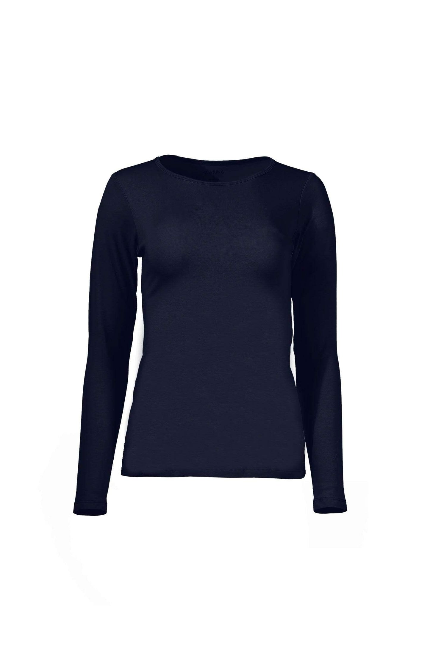 بلوزة قطنية برقبة دائرية - Carinasaudi.com