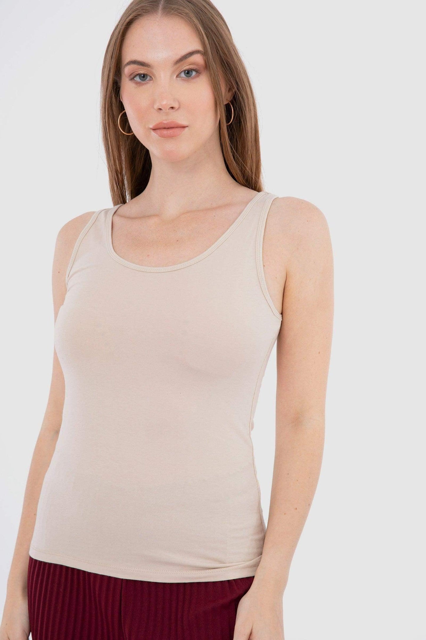 بلوزة قطنية بدون اكمام - Carinasaudi.com