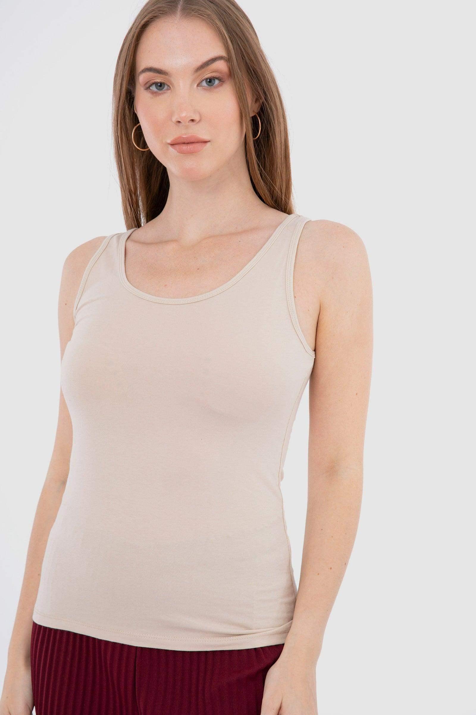 بلوزة قطنية بدون اكمام - Carinasaudi.com