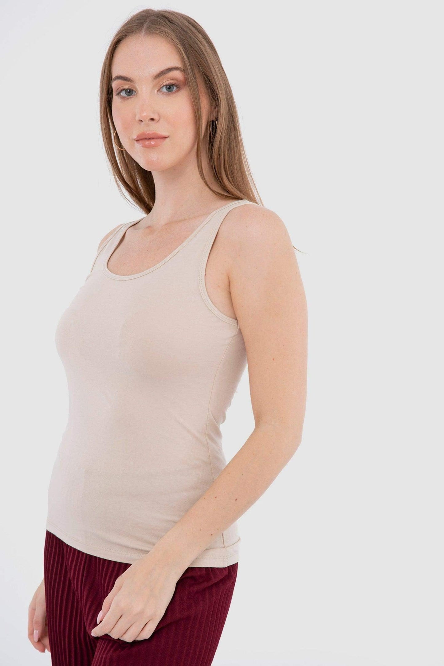 بلوزة قطنية بدون اكمام - Carinasaudi.com