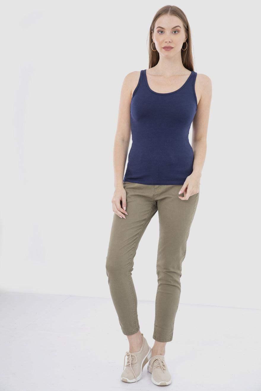 بلوزة قطنية بدون اكمام - Carinasaudi.com