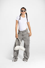 بنطال جينز بساق واسعة - Carinasaudi.com