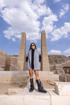 سترة مزدوجة الصدر مريحة