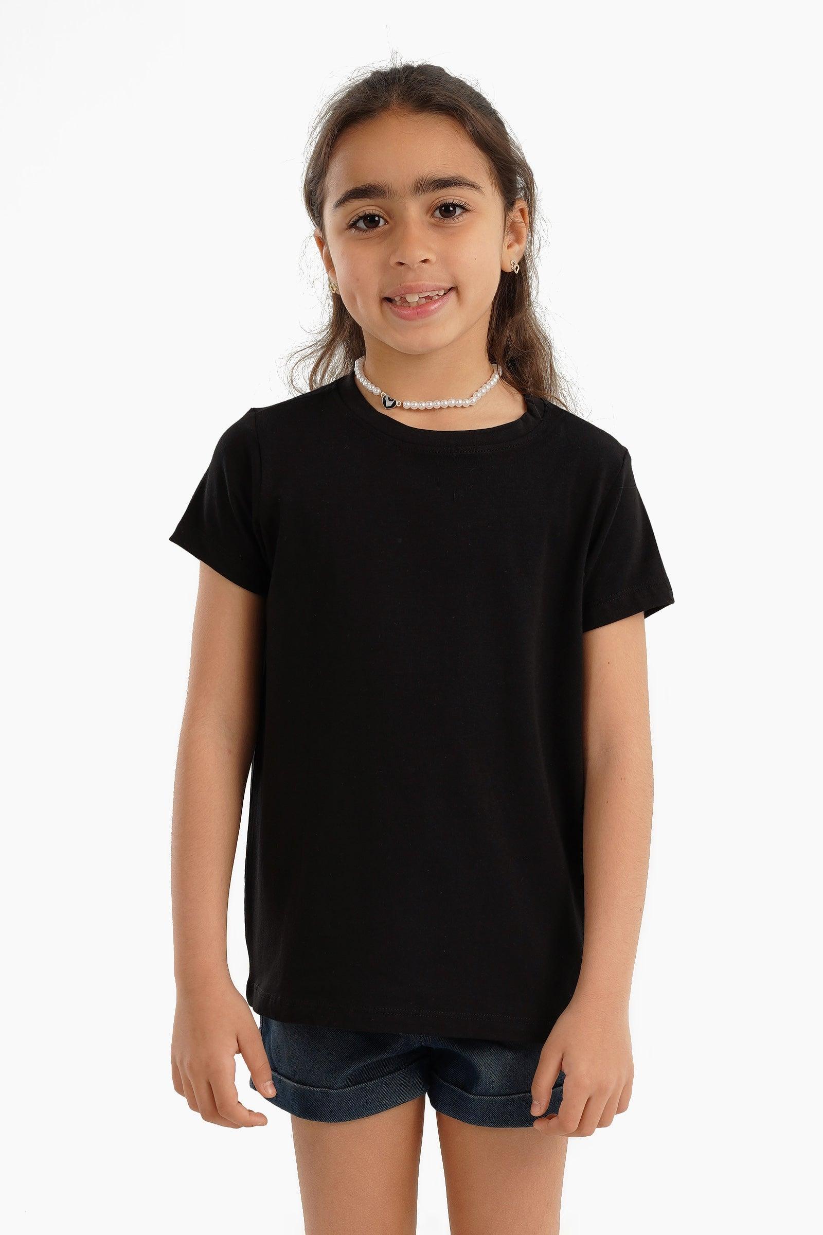 بلوزة بناتية بأكمام قصيرة - Carinasaudi.com