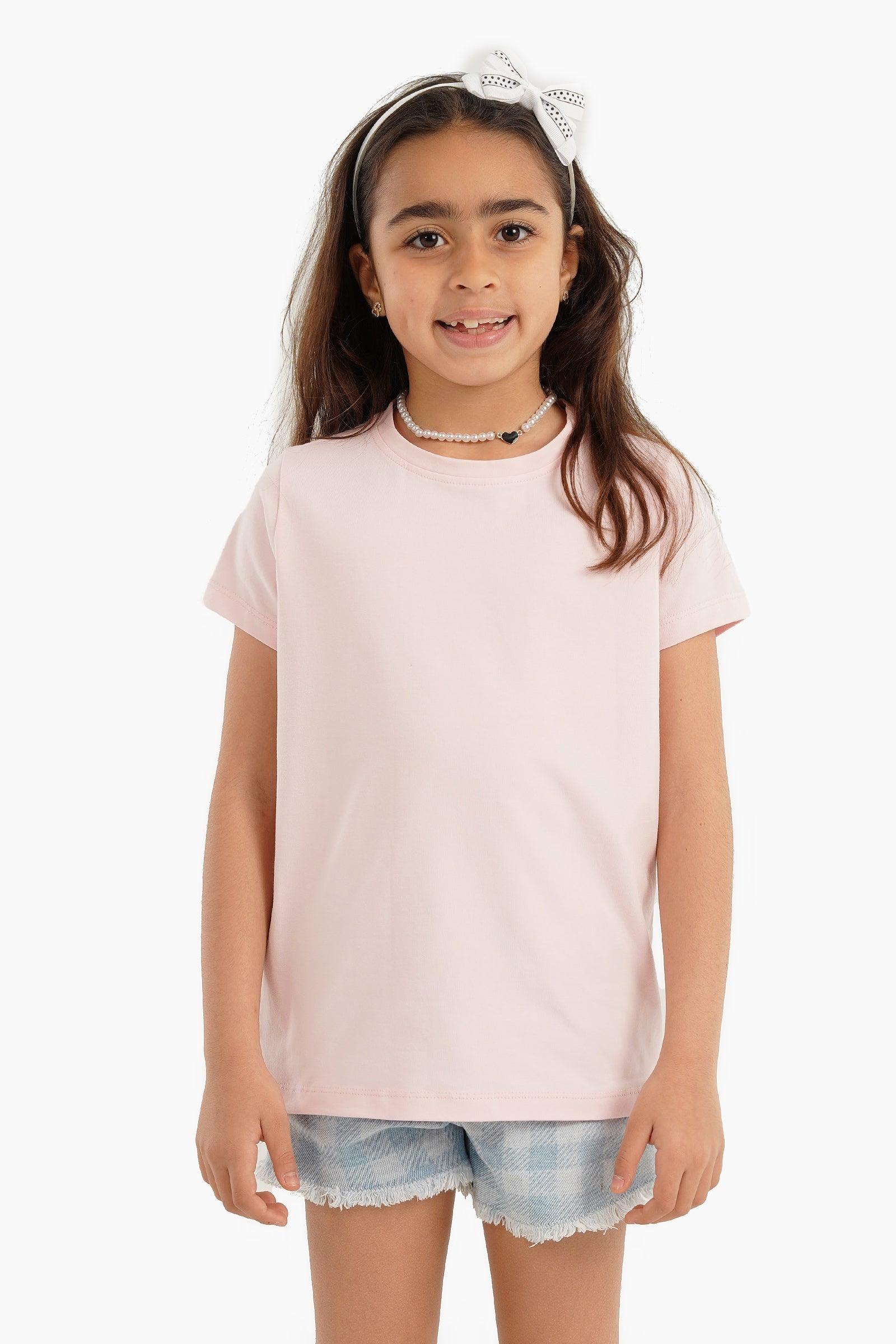 بلوزة بناتية بأكمام قصيرة - Carinasaudi.com