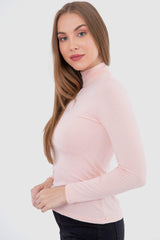 بلوزة باكمام طويلة برقبة عالية - Carinasaudi.com