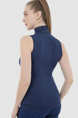 بلوزة بدون أكمام بياقة عالية - Carinasaudi.com