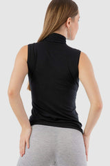 بلوزة بدون أكمام بياقة عالية - Carinasaudi.com