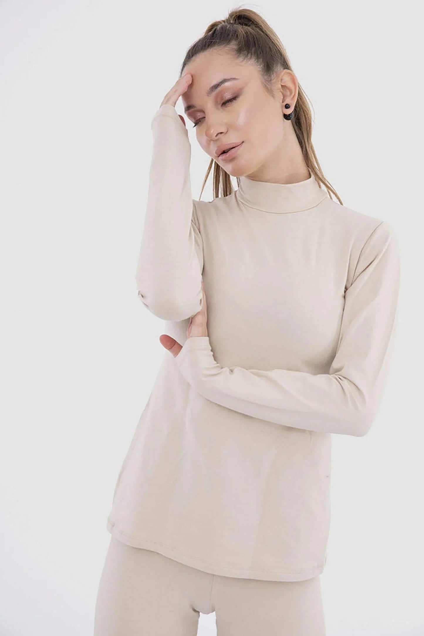 بلوزة بدون رقبة عالية - Carinasaudi.com