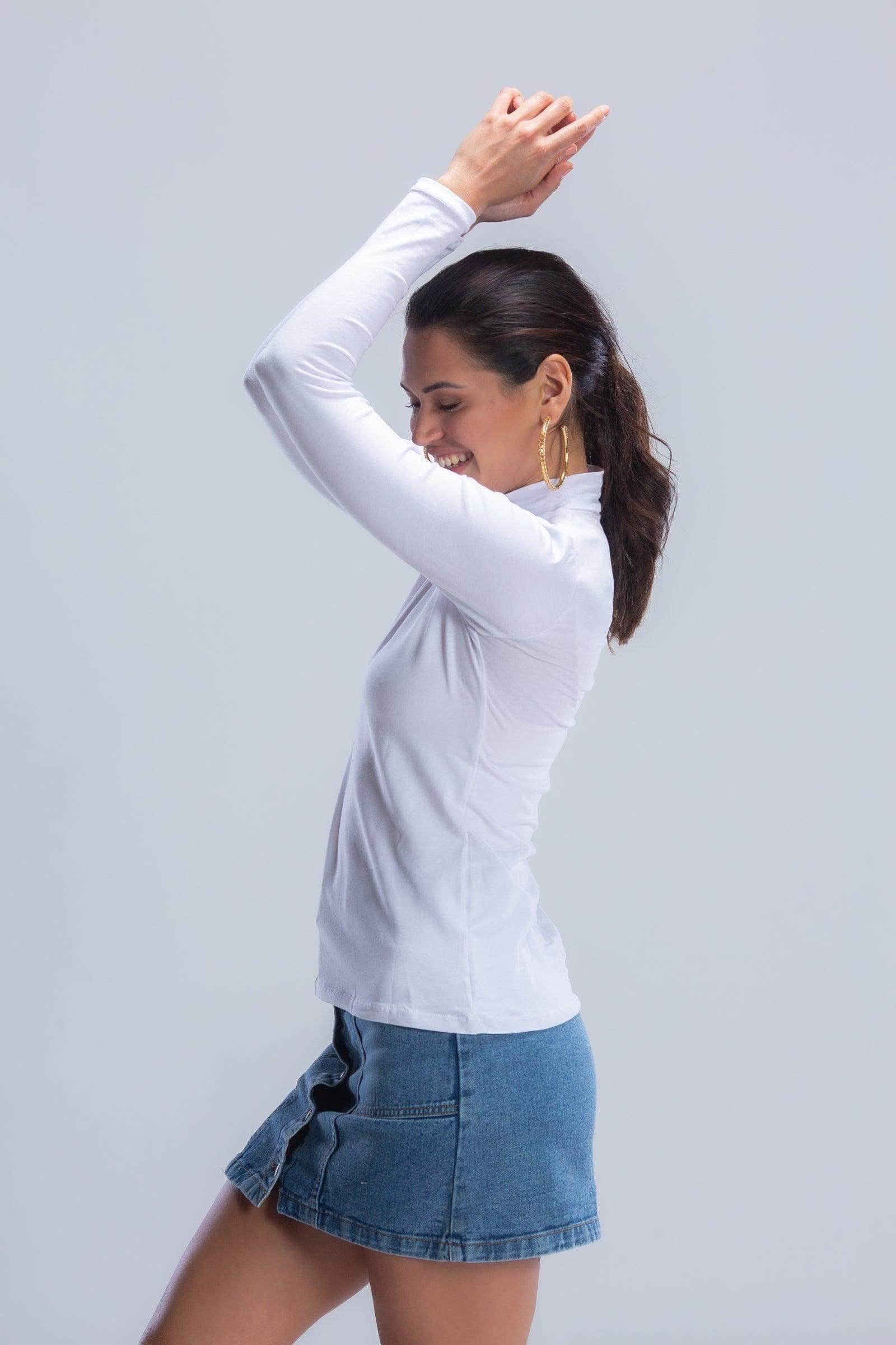 بلوزة بدون رقبة عالية - Carinasaudi.com