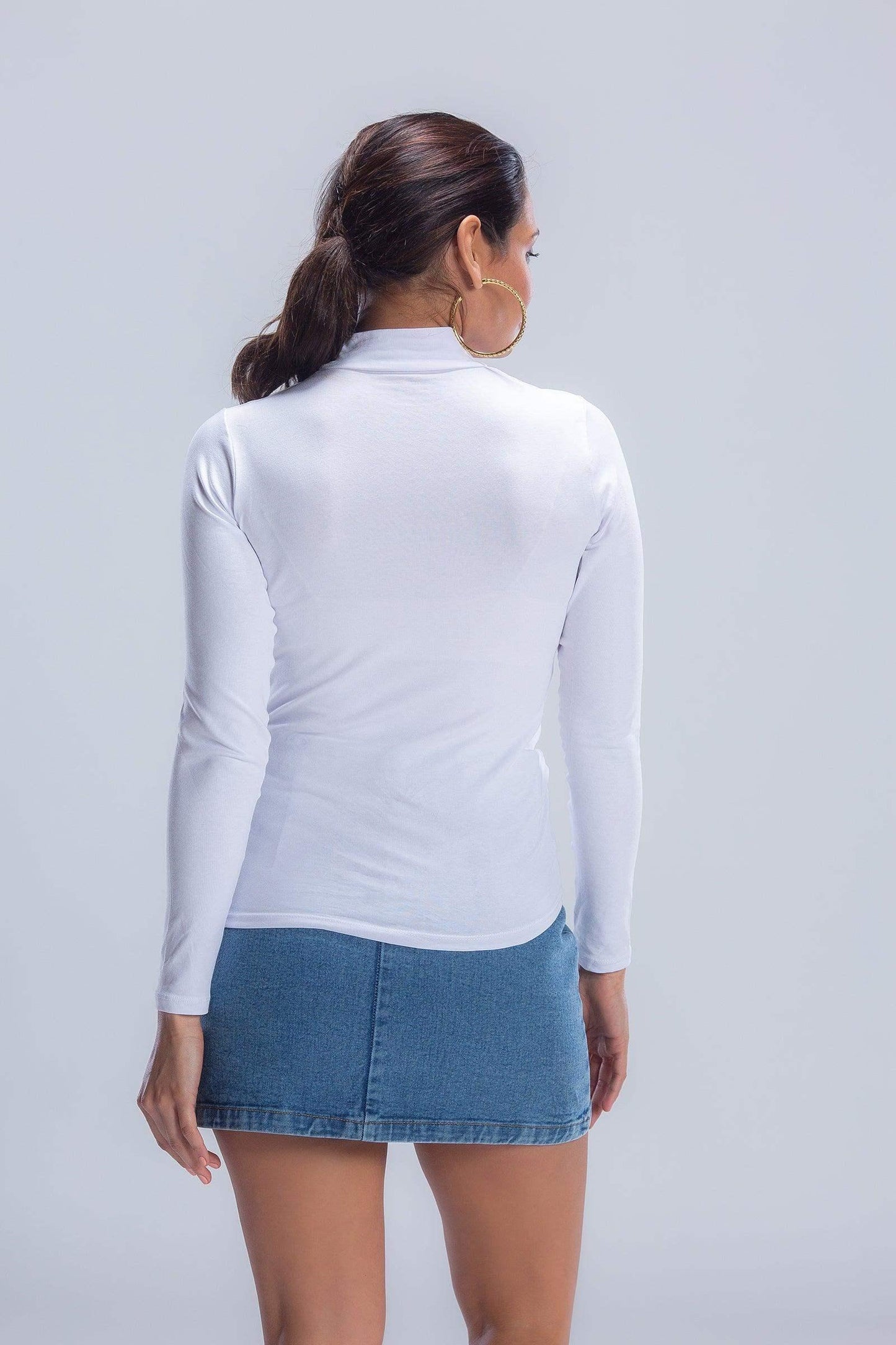 بلوزة بدون رقبة عالية - Carinasaudi.com