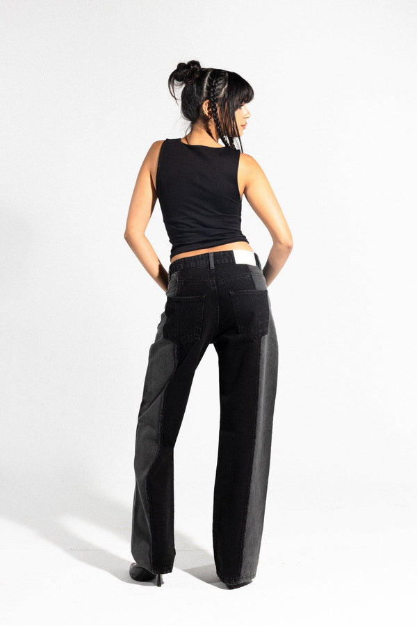 Contrast-colored jeans