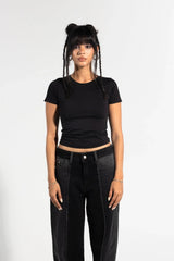 بنطال جينز متباين الالوان - Carinasaudi.com