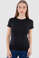 بلوزة فيسكوز بأكمام قصيرة - Carinasaudi.com