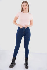 بلوزة فيسكوز بأكمام قصيرة - Carinasaudi.com