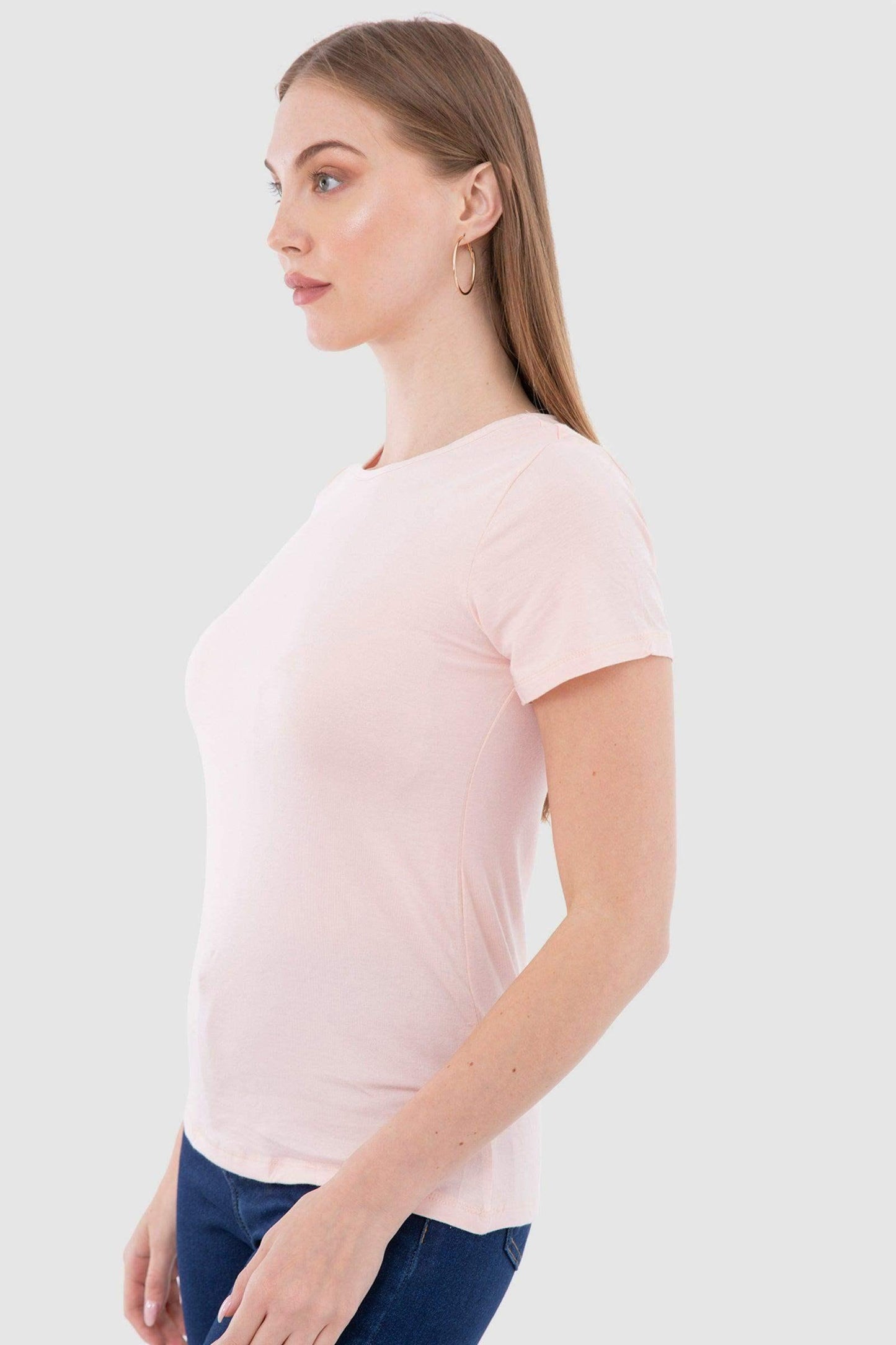 بلوزة فيسكوز بأكمام قصيرة - Carinasaudi.com