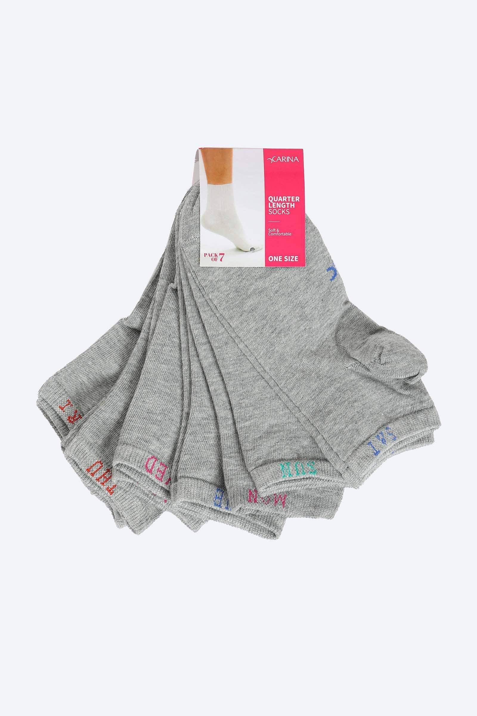 طقم مكون من ٧ جوارب قصيرة - Carinasaudi.com
