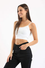 بلوزة قصيرة بحمالات رفيعة - Carinasaudi.com